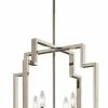Promo 🤩 Kichler Lighting Downtown Deco 25 in. Foyer 4-Light Pendant in Polished Nickel 🛒 -Kichler Lighting shop Query 1922