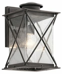 Top 10 π Kichler Lighting Argyle 15 in. 20W 1-Light Outdoor Wall Lantern in Weathered Zinc π§¨