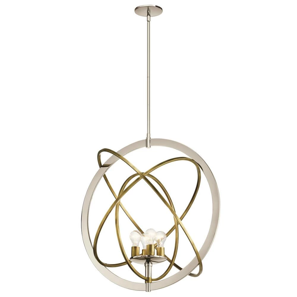 Hot Sale β Kichler Lighting Ibis 75W 4-Light Medium E-26 Incandescent Pendant in Polished Nickel π 4 Hot Sale β Kichler Lighting Ibis 75W 4-Light Medium E-26 Incandescent Pendant in Polished Nickel π - Image 2