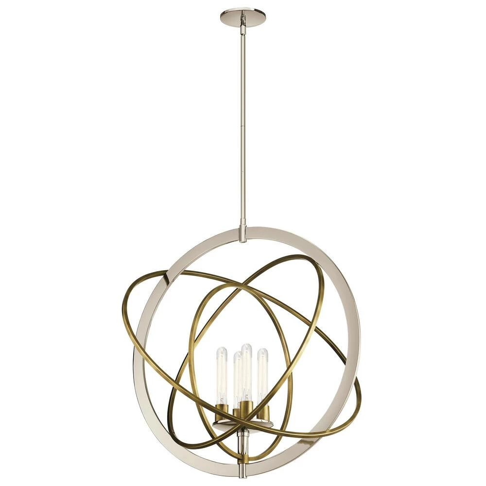 Hot Sale β Kichler Lighting Ibis 75W 4-Light Medium E-26 Incandescent Pendant in Polished Nickel π 6 Hot Sale β Kichler Lighting Ibis 75W 4-Light Medium E-26 Incandescent Pendant in Polished Nickel π - Image 4