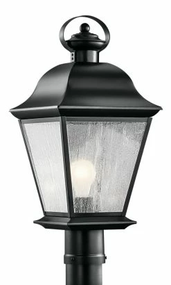 Budget 🔔 Kichler Lighting Mount Vernon 150W 1-Light Medium Lantern Post in Black 🎁