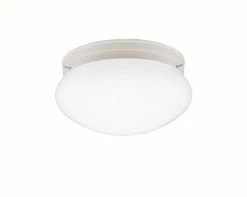 Coupon 🛒 Kichler Lighting Ceiling Space 100W 1-Light Flushmount Ceiling Fixture with Glass in White 🎉