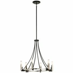 Best reviews of 🛒 Kichler Lighting Bensimone™ 60W 6-Light Candelabra E-12 Incandescent Chandelier in Black 🥰
