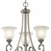Cheapest 🧨 Kichler Lighting Monroe™ 100W 3-Light Medium Base Incandescent Chandelier in Brushed Nickel 🌟 -Kichler Lighting shop Query 1960