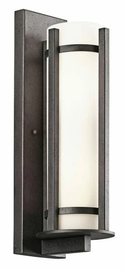 Cheap 🎁 Kichler Lighting Camden 100W 3-Light Medium E-26 Incandescent Extension Sconce in Anvil Iron 🎁