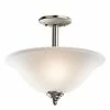 Wholesale ⭐ Kichler Lighting Wynberg 15-1/4 x 15 in. 100 W 2-Light Medium Semi-Flush Mount Ceiling Fixture in Brushed Nickel ⭐ -Kichler Lighting shop Query 2007
