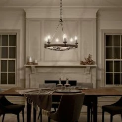 New 🛒 Kichler Lighting Taulbee 60W 6-Light Candelabra E-12 Incandescent Chandelier in Weathered Zinc 😉 -Kichler Lighting shop Query 2018