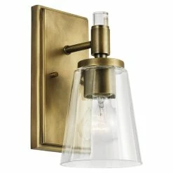 Brand new 😀 Kichler Lighting Audrea™ 75W 1-Light Medium E-26 Incandescent Wall Sconce in Brass 👏