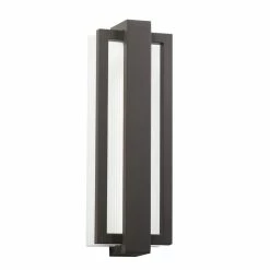 Outlet ⭐ Kichler Lighting Sedo 4 in. 30W 1-Light Outdoor LED Wall Sconce with Clear Polycarbonate Glass in Architectural Bronze 🤩