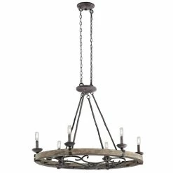Brand new 🛒 Kichler Lighting Taulbee 6-Light Oval Pendant in Weathered Zinc 🎁