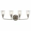 Cheapest ⭐ Kichler Lighting Waverly 4-Light Vanity Fixture with Clear Seeded Glass in Classic Pewter 😀 -Kichler Lighting shop Query 2049