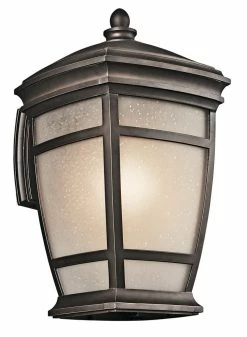 Coupon 🌟 Kichler Lighting McAdams™ 150W 1-Light Outdoor Wall Lantern in Rubbed Bronze 😍