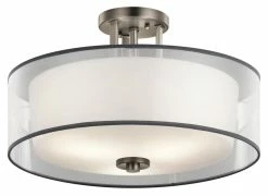 Top 10 ⌛ Kichler Lighting Tallie™ 11-3/4 in. 100W 3-Light Semi-Flush Mount Ceiling Fixture in Antique Pewter ✨
