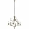 Cheap 😉 Kichler Lighting Vara 60W 9-Light Candelabra E-12 Incandescent Chandelier in Brushed Nickel 🌟 -Kichler Lighting shop Query 2078