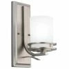 Cheap π Kichler Lighting Hendrik 100 W 8 in. 1-Light Medium Wall Sconce in Brushed Nickel β¨ 2 Cheap π Kichler Lighting Hendrik 100 W 8 in. 1-Light Medium Wall Sconce in Brushed Nickel β¨ -Kichler Lighting shop Query 2088