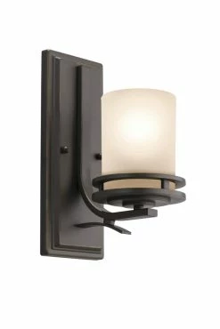 Hot Sale 🎉 Kichler Lighting Hendrik 100 W 8 in. 1-Light Medium Wall Sconce in Olde Bronze 😀