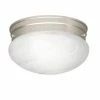 Best reviews of 🌟 Kichler Lighting Ceiling Space 60W 1-Light Flushmount Ceiling Fixture with Alabaster Swirl Glass in Brushed Nickel 👏 -Kichler Lighting shop Query 2093