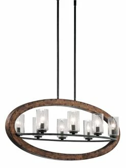 Budget ❤️ Kichler Lighting Grand Bank™ 60W 8-Light Candelabra Base Incandescent Chandelier in Auburn Stained 😍