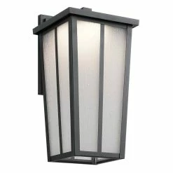 Best deal 💯 Kichler Lighting Amber Valley 17W 1-Light LED Wall Sconce in Textured Black 👍