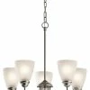 Wholesale 🤩 Kichler Lighting Jolie 22 in. 100W 5-Light Medium Incandescent Ceiling Light in Brushed Nickel 👏 -Kichler Lighting shop Query 2126