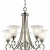 Flash Sale 🛒 Kichler Lighting Monroe™ 100W 5-Light Medium Incandescent Chandelier in Brushed Nickel 🔥 -Kichler Lighting shop Query 2151