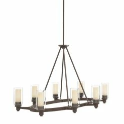 Best reviews of ✔️ Kichler Lighting Circolo 60 W 8-Light Chandelier in Olde Bronze 👏