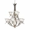 Top 10 👏 Kichler Lighting Dover 60W 9-Light Candelabra Chandelier in Brushed Nickel 👏 -Kichler Lighting shop Query 2153