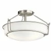 Flash Sale 😉 Kichler Lighting Alkire 75W 3-Light Medium E-26 Incandescent Semi-Flush Mount Ceiling Fixture in Brushed Nickel ✨ -Kichler Lighting shop Query 2164
