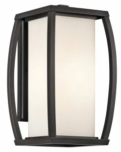 Budget 👏 Kichler Lighting Bowen™ 150W 1-Light Medium E-26 Incandescent Outdoor Wall Sconce in Architectural Bronze 🔥