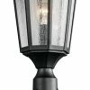 New 👏 Kichler Lighting Courtyard 200W 1-Light Hybrid Post Lantern in Textured Black 👍 -Kichler Lighting shop Query 2172