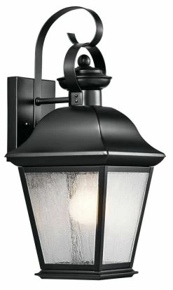 Best reviews of 🤩 Kichler Lighting Mount Vernon 100W 1-Light Medium Base Extension Wall Sconce in Black 😀