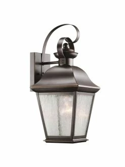 Discount 🛒 Kichler Lighting Mount Vernon 8-1/2 in. 150 W 1-Light Medium Lantern in Olde Bronze ❤️