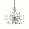Best deal 😀 Kichler Lighting Dover 29 in. 60 W 9-Light Chandelier in Brushed Nickel ⌛