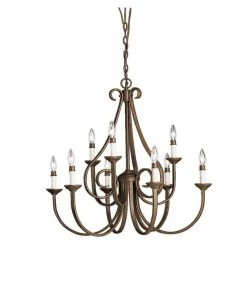 Top 10 🤩 Kichler Lighting Dover 60W 9-Light Candelabra Incandescent Chandelier in Tannery Bronze 😀