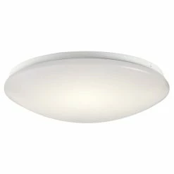 Budget ✨ Kichler Lighting Ceiling Space 1-Light LED Ceiling Light with White Acrylic Glass in White 🧨
