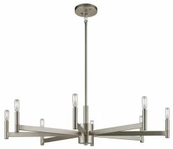 Best deal 💯 Kichler Lighting Erzo 60W 8-Light Chandelier in Satin Nickel ✔️