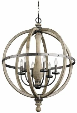 Best reviews of ❤️ Kichler Lighting Evan™ 60W 6-Light Pendant in DistressedAntiqueGrey 🧨