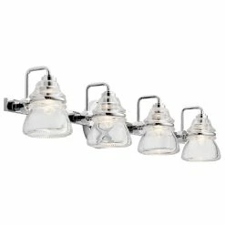 Discount 🤩 Kichler Lighting Talland 60W 4-Light Incandescent Vanity Fixture in Chrome 🌟