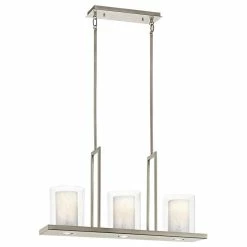 Best Sale 🎉 Kichler Lighting Triad 100W 3-Light Medium Base Incandescent Chandelier in Classic Pewter 🌟