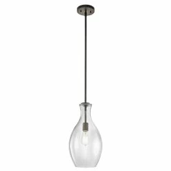 Best Sale ✨ Kichler Lighting Everly 8-3/4 in. 100W 1-Light Medium Pendant in Olde Bronze ✨