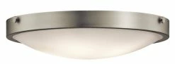 Deals 😉 Kichler Lighting Lytham 20-1/2 in. 60W 4-Light Flushmount Ceiling Light in Brushed Nickel 🛒