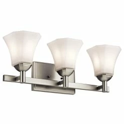 Deals 🧨 Kichler Lighting Serina 100W 3-Light Bath Vanity Light in Brushed Nickel 🎉