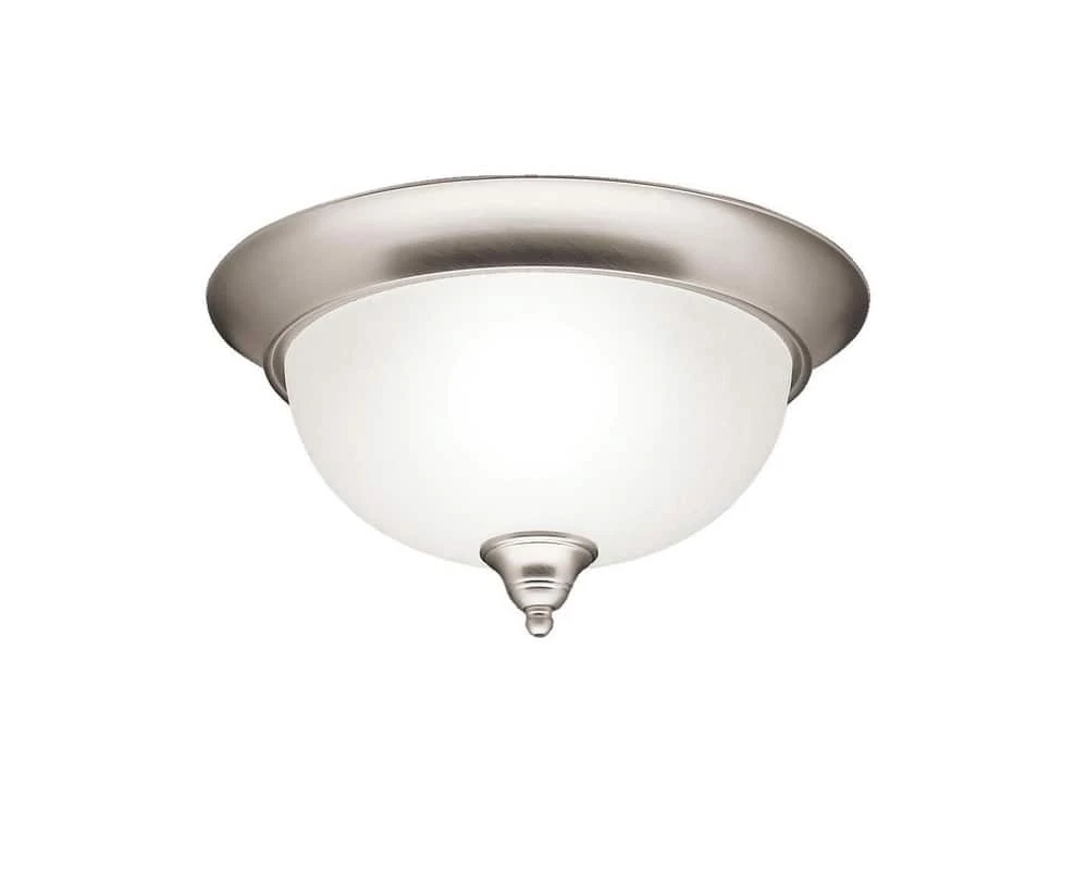 Coupon π Kichler Lighting Dover 6-1/4 x 13-1/4 in. 60 W 2-Light Medium Flush Mount Ceiling Fixture in Brushed Nickel π 3 Coupon π Kichler Lighting Dover 6-1/4 x 13-1/4 in. 60 W 2-Light Medium Flush Mount Ceiling Fixture in Brushed Nickel π