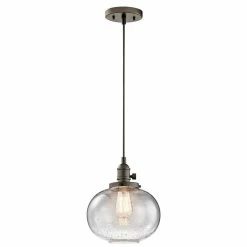 Best reviews of ✨ Kichler Lighting Avery™ 1-Light Mini Pendant with Clear Seeded Glass in Olde Bronze 🌟