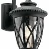 Promo ❤️ Kichler Lighting Admirals Cove 150W 1-Light Medium E-26 Incandescent Outdoor Wall Sconce in Textured Black ⭐