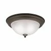 Brand new 🎁 Kichler Lighting Signature 6 x 13-1/2 in. 60 W 2-Light Medium Flush Mount Ceiling Fixture in Old Bronze 🔥 -Kichler Lighting shop Query 256