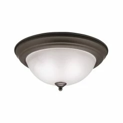 Brand new 🎁 Kichler Lighting Signature 6 x 13-1/2 in. 60 W 2-Light Medium Flush Mount Ceiling Fixture in Old Bronze 🔥