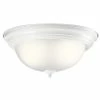 Flash Sale 🛒 Kichler Lighting 13-1/4 in. 120W 2-Light Medium E-26 Incandescent Flush Mount Ceiling Fixture in White 😉 -Kichler Lighting shop Query 257