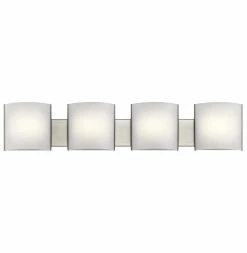 Discount 🎁 Kichler Lighting 60W 1-Light LED Bath Light in Brushed Nickel 💯