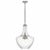 Best Sale 😀 Kichler Lighting Everly 3-Light Pendant with Clear Seeded Glass in Polished Chrome 🌟 -Kichler Lighting shop Query 264